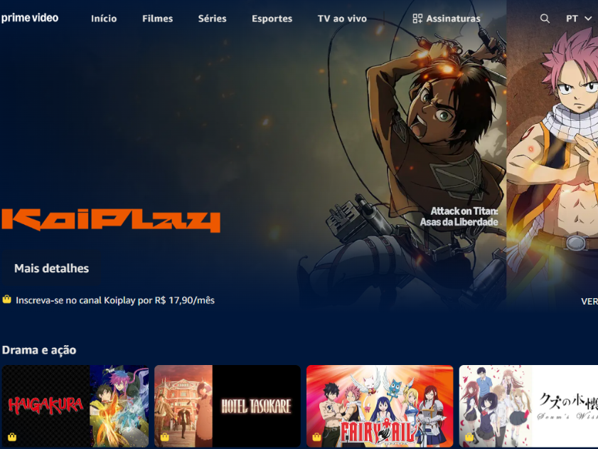 Koi Play: Novo canal de animes estreia no Amazon Prime Video e herda catálogo da Anime Onegai